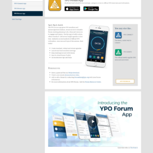 Marketing web page content for new mobile app launch with related app links. (Sitecore CMS)