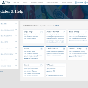 Design solution for numerous help resources at a glace in a single page view (Sitecore CMS)