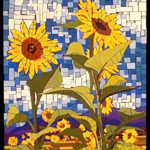 Mosaic Sunflowers: Mixed Media